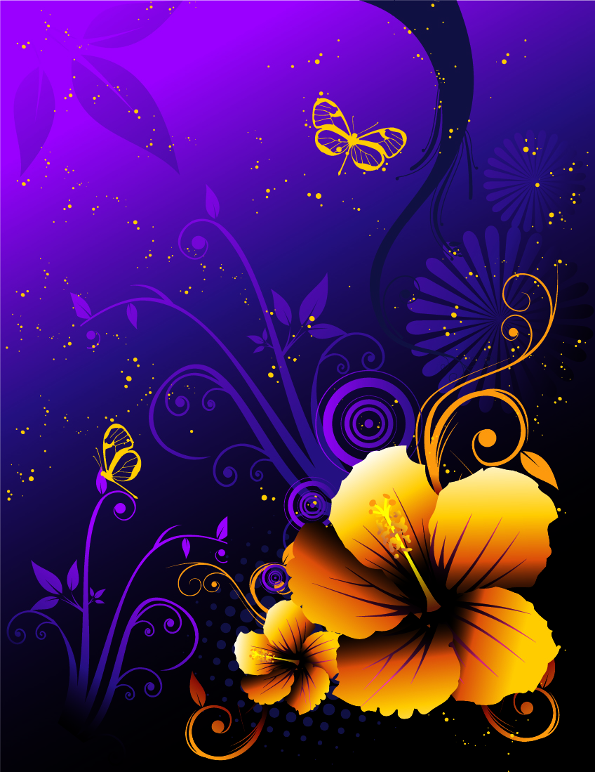 free vector Beautiful flowers vector the trend